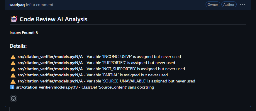 Code Review AI screenshot